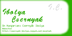 ibolya csernyak business card